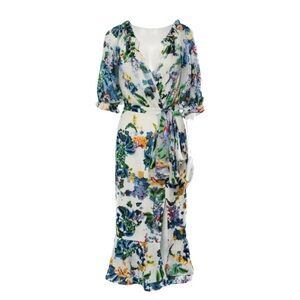 Saloni Olivia cream dress